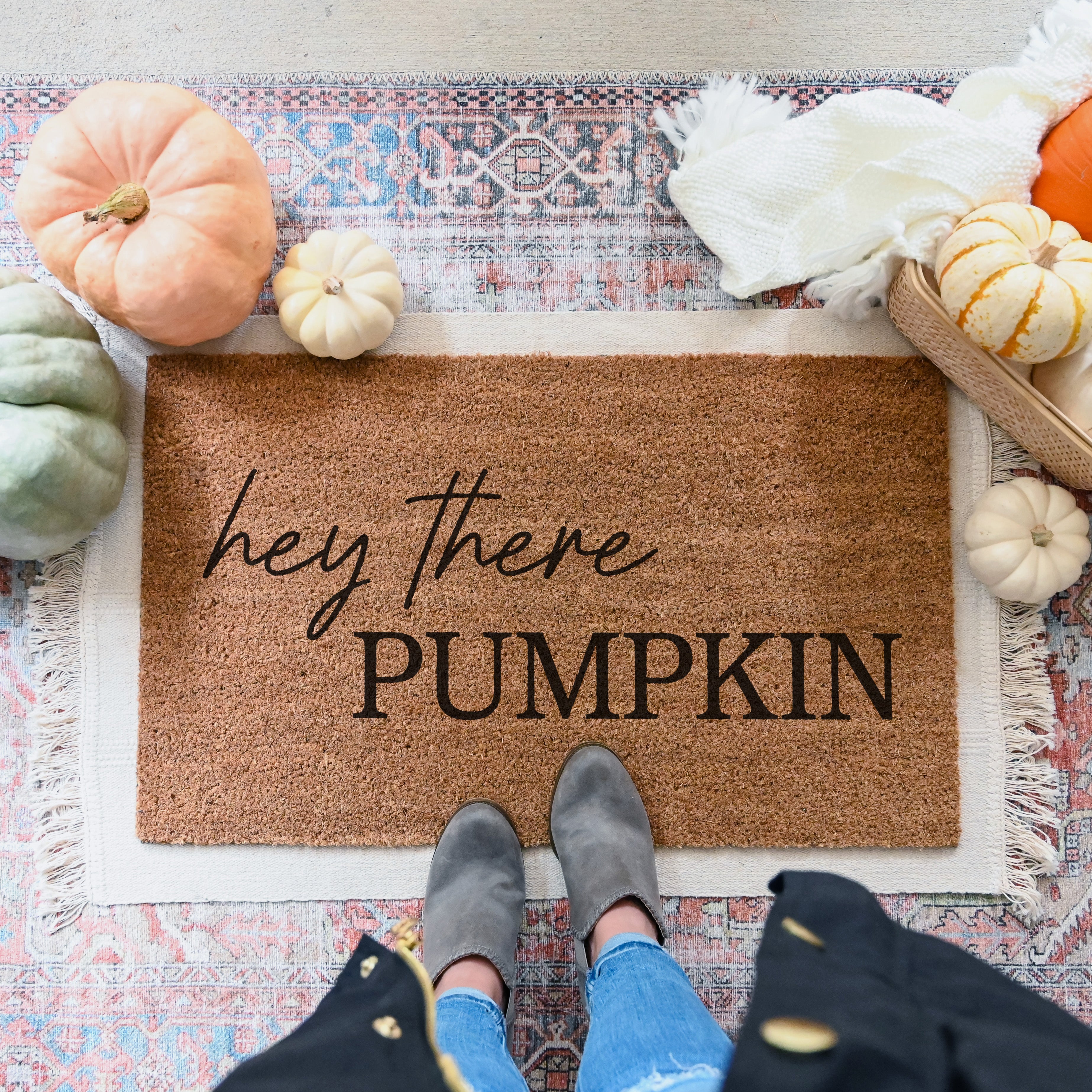 Hey There Pumpkin Fall Doormat