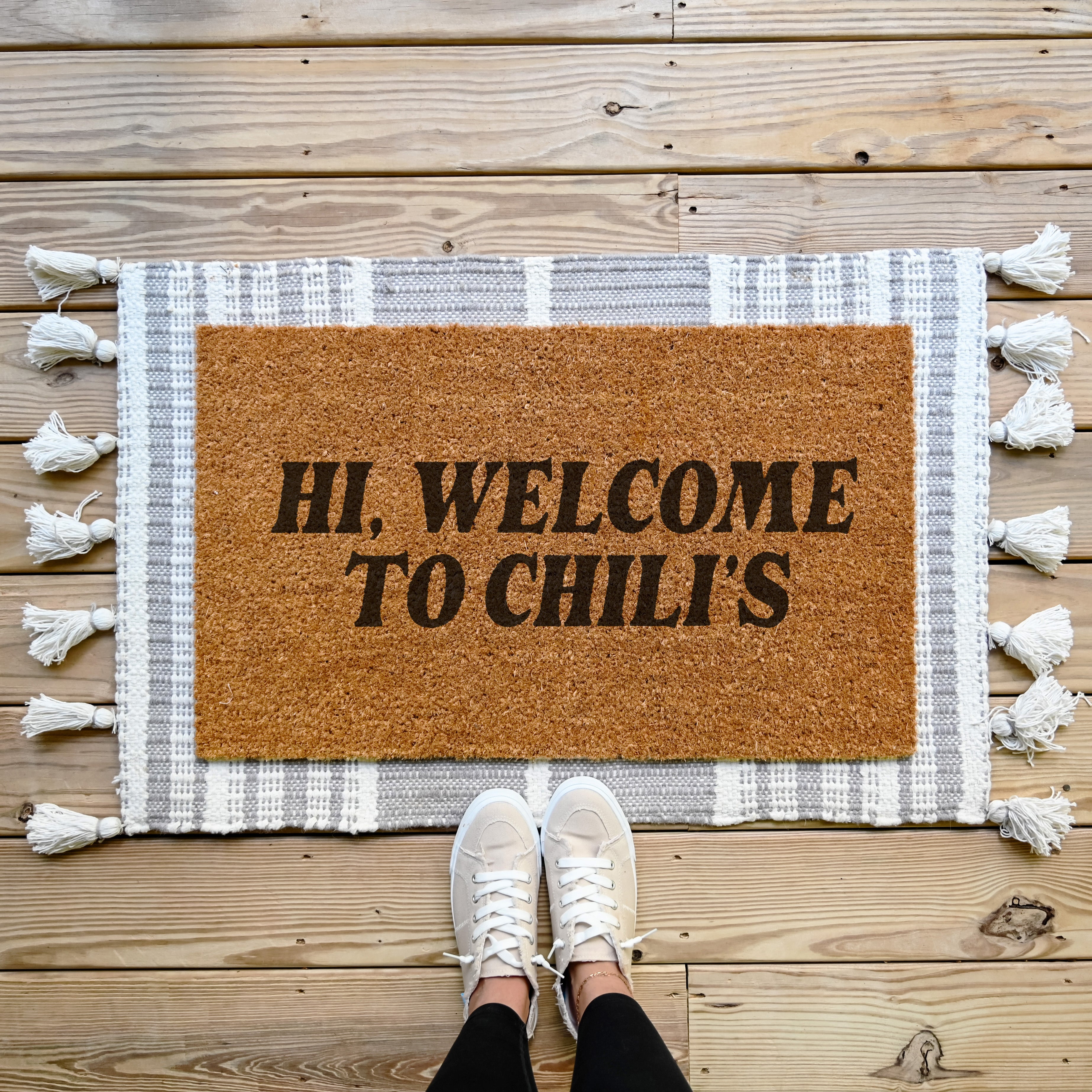 Welcome To Chilis Doormat | Hamlin Row