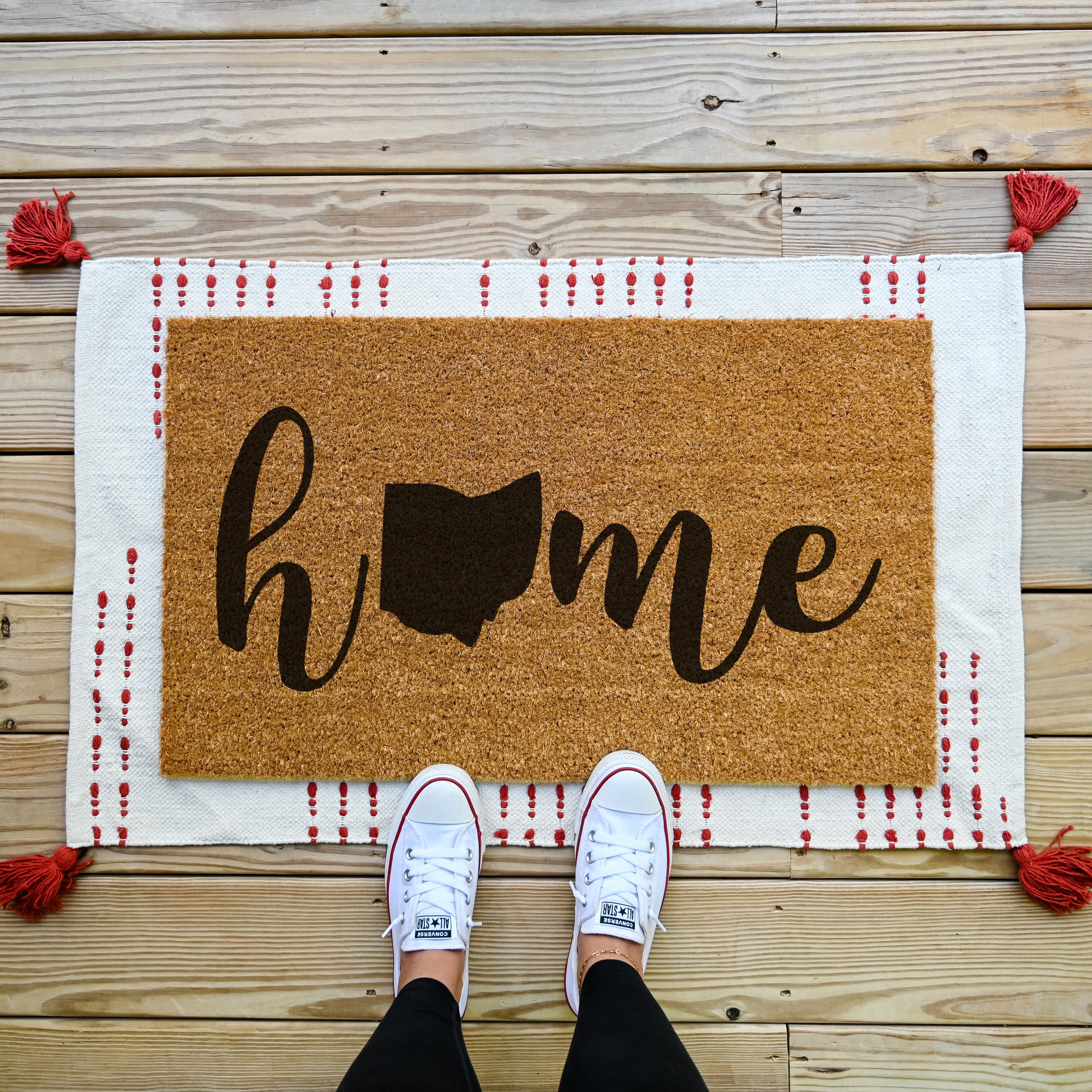 Home State Doormat.  Coir doormat.