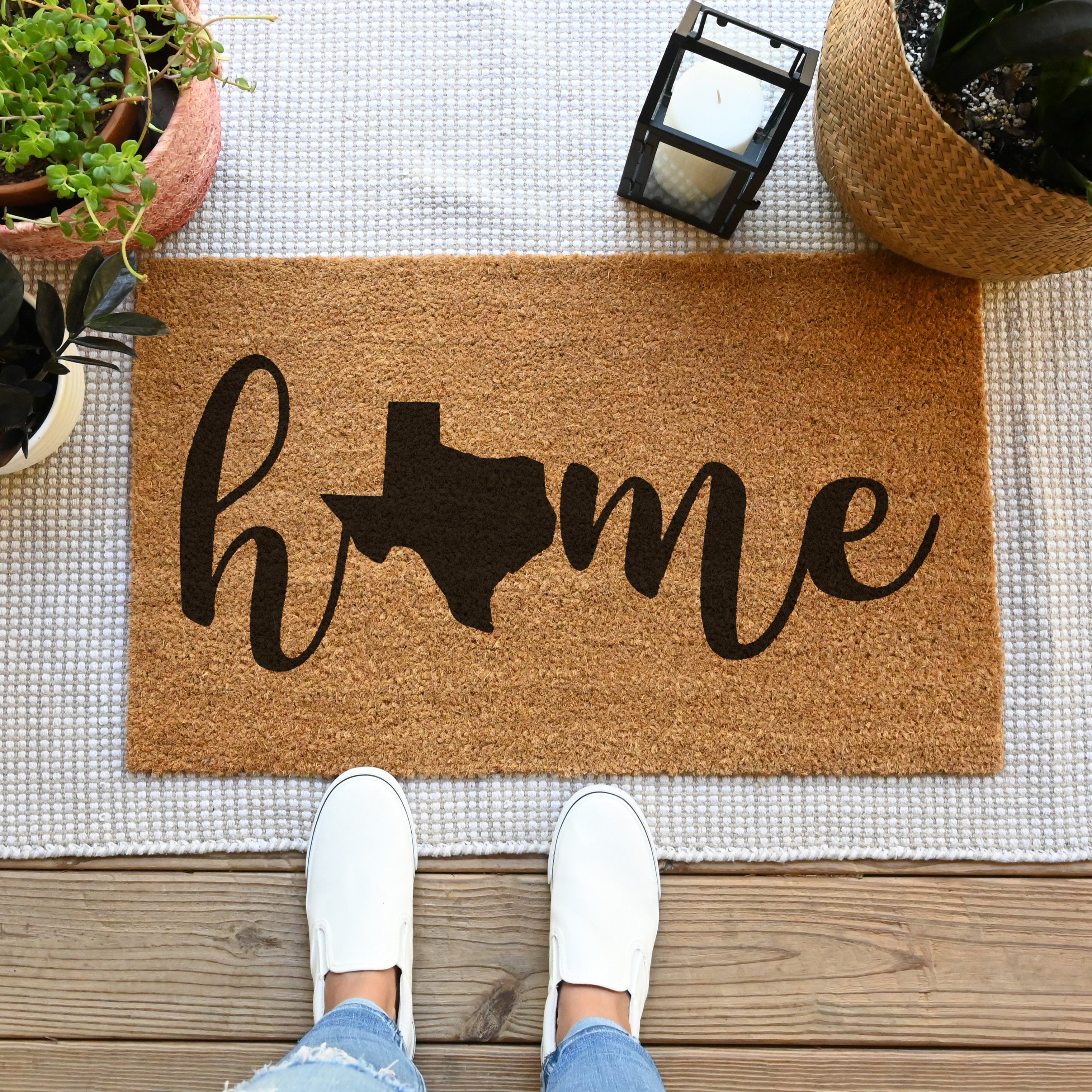 Home State Doormat.  Coir doormat.