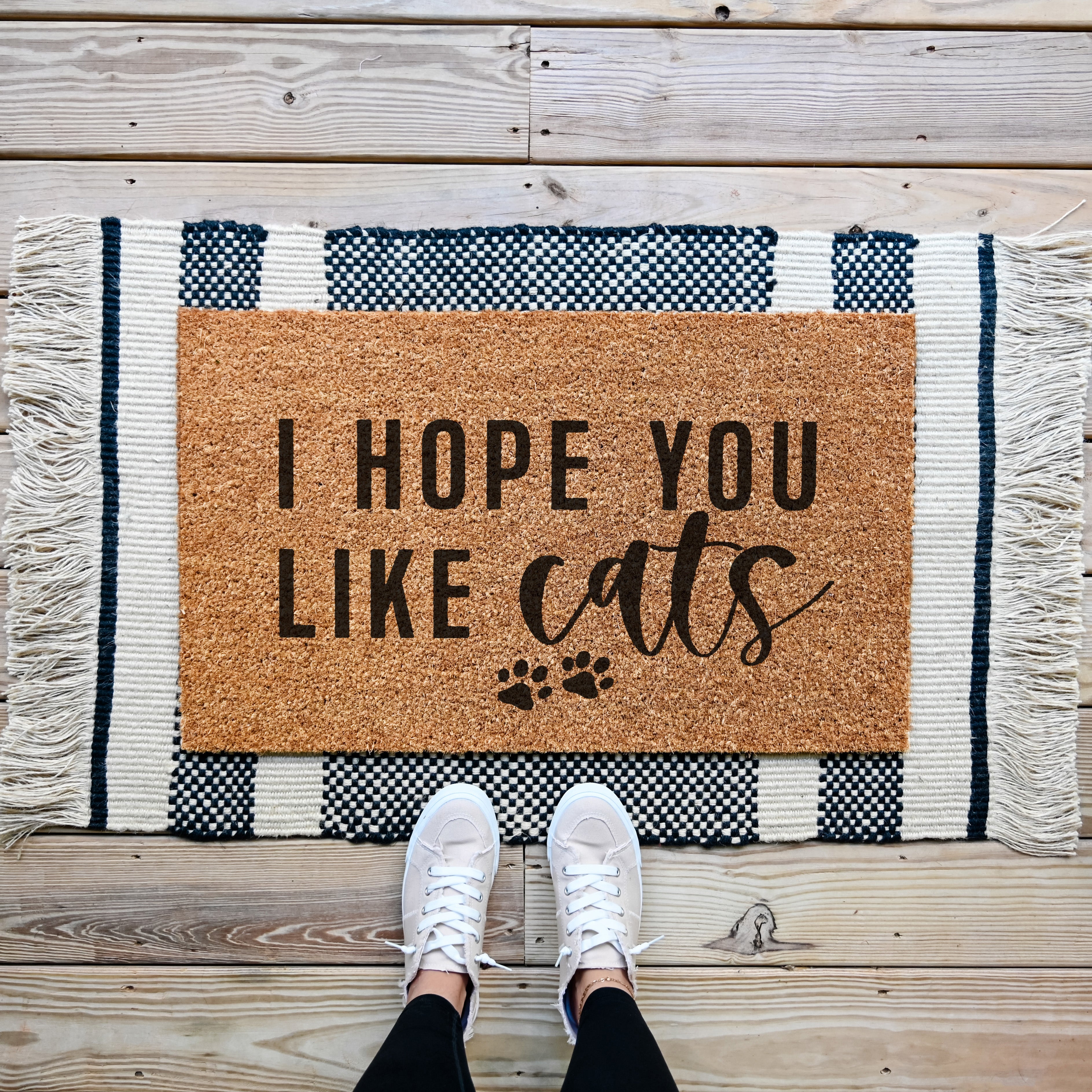 I Hope You Like Cats Doormat - Hamlin Row