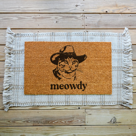 Meowdy Doormat