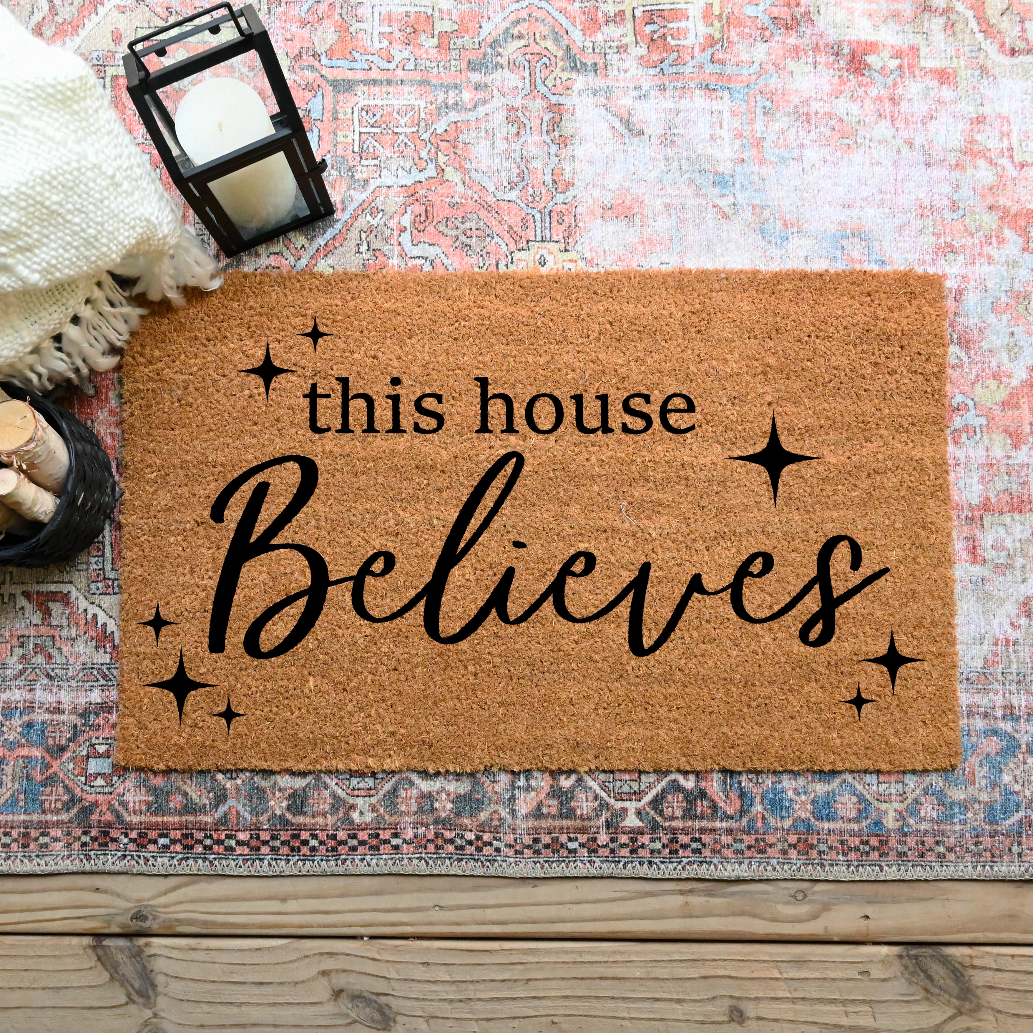 This House Believes Christmas Doormat - Hamlin Row